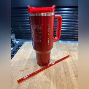 Red Holiday Stanley + Starbucks 40oz Tumbler